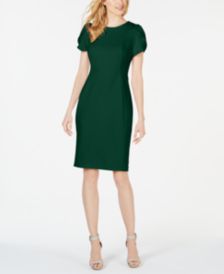 Petite Tulip-Sleeve Sheath Dress