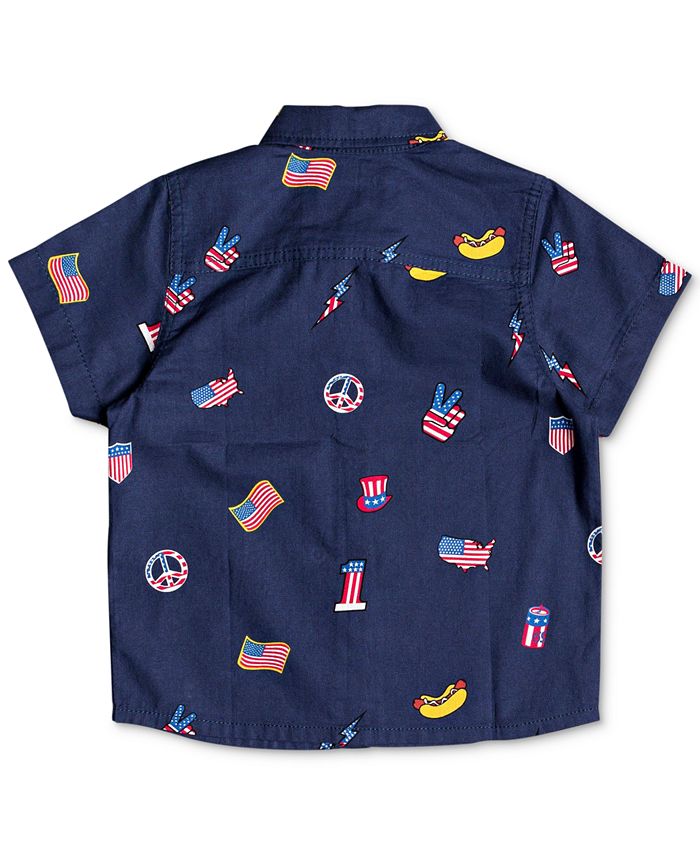 Quiksilver Toddler Boys Merica Regular-Fit Printed Shirt - Macy's
