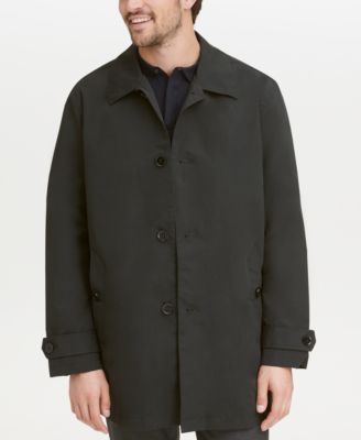 Men's Button-Front Water Resistant Rain Coat 