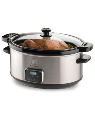 Toastmaster 7 Quart Stainless Steel Digital Slow Cooker with Locking ...