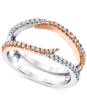 image of Diamond Enhancer Ring Guard (1/3 ct. t.w.) in 14k White Gold and 14k Rose Gold
