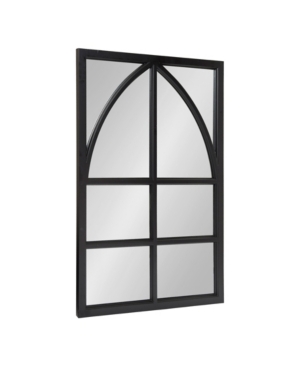 Kate And Laurel Hogan Wood Arch Wall Mirror In Black