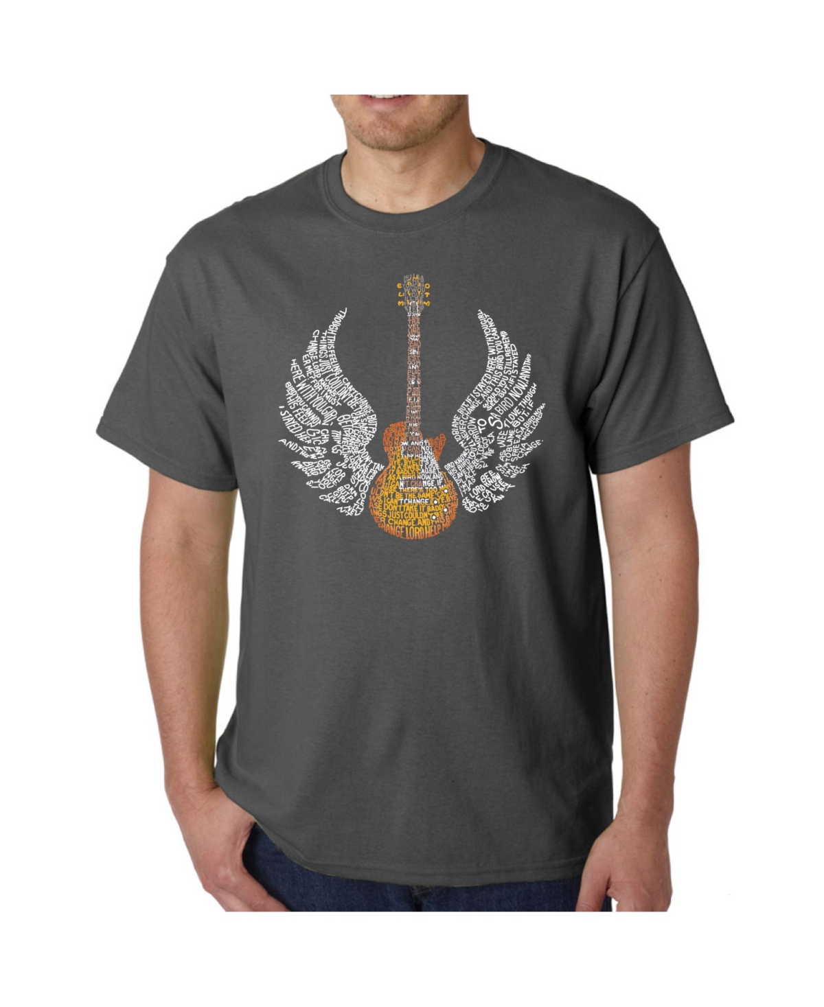 La Pop Art Mens Word Art T-Shirt - Lyrics to Freebird