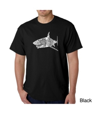 La Pop Art Mens Word Art T-Shirt - Shark Species