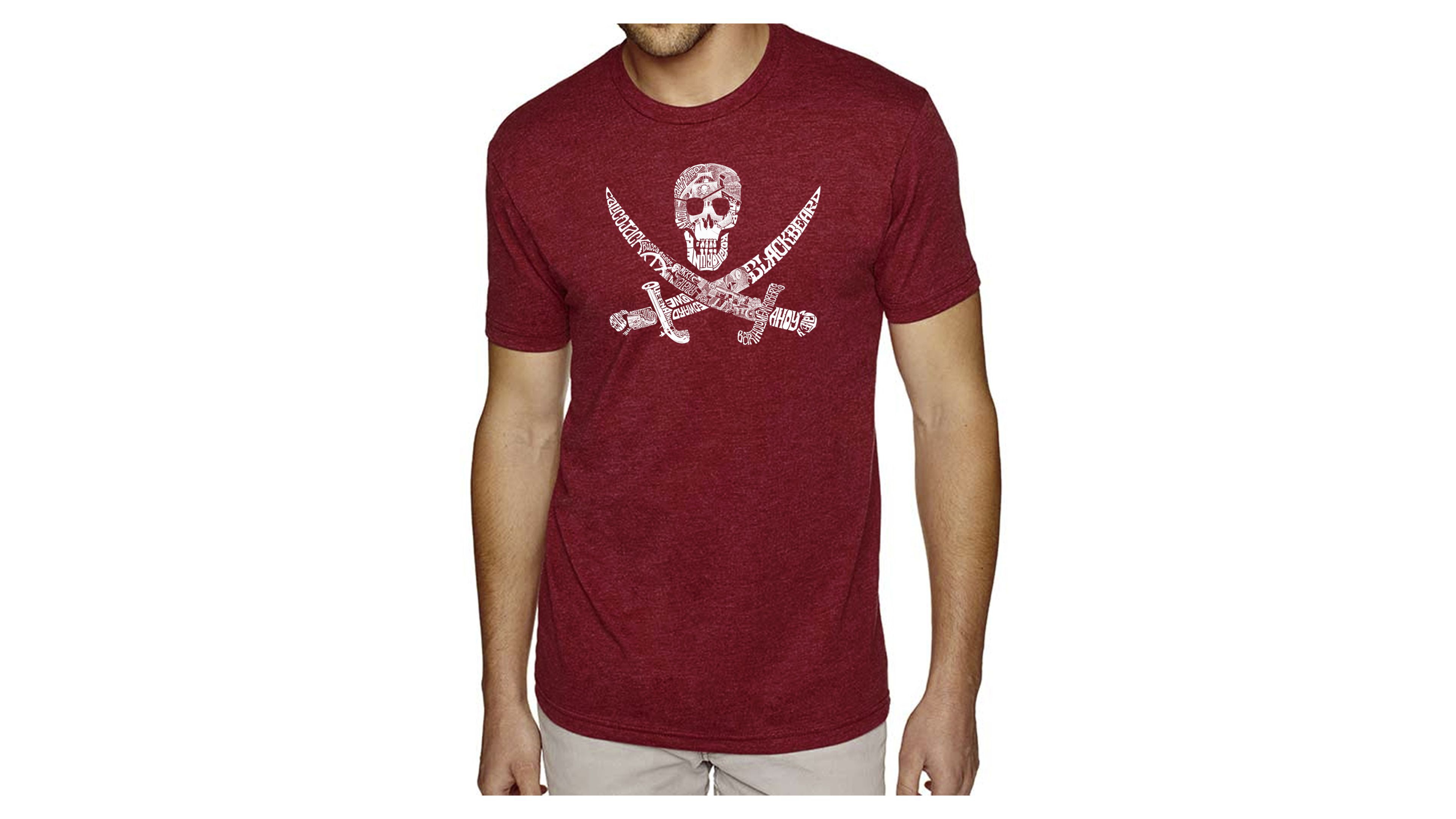 La Pop Art Mens Premium Blend Word T-Shirt - Pirate