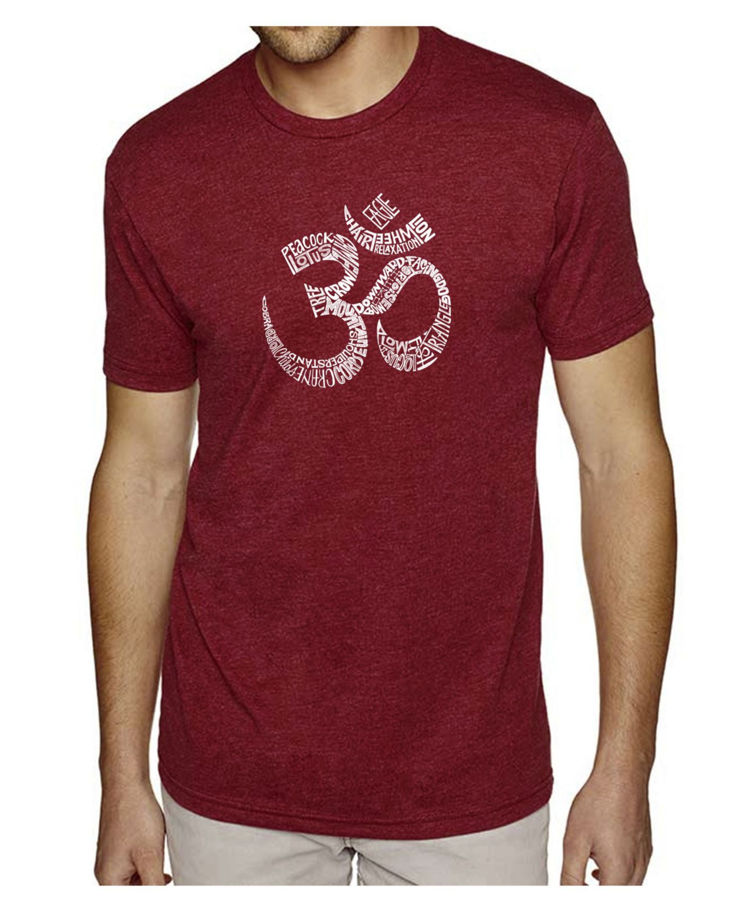 Men's Cotton/Poly Blend Word Art T-Shirt - Om