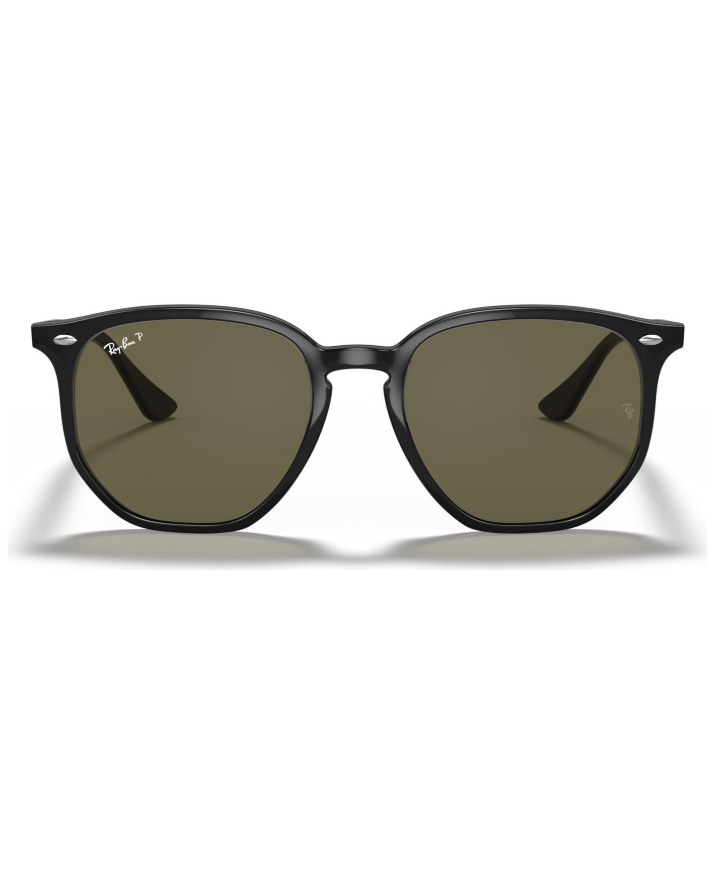 Женские солнцезащитные очки Ray-Ban Polarized Sunglasses, RB4306 54, цвет: Чёрный / Зелёный — фото 3