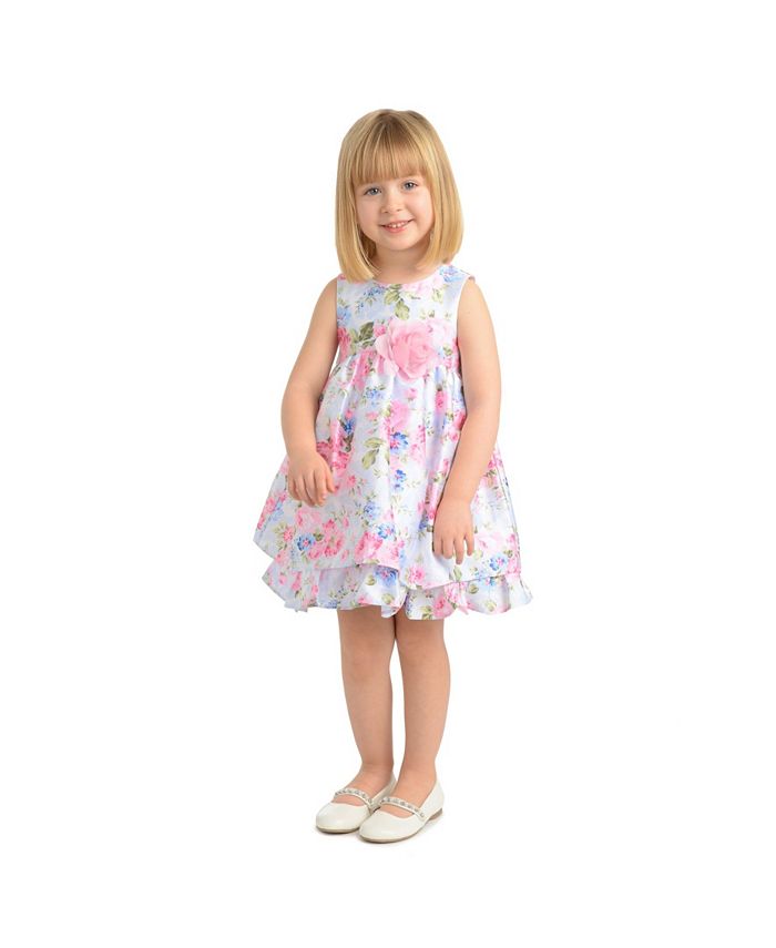 Laura Ashley Toddler Girls Sleeveless Floral Print Party Dress - Macy's