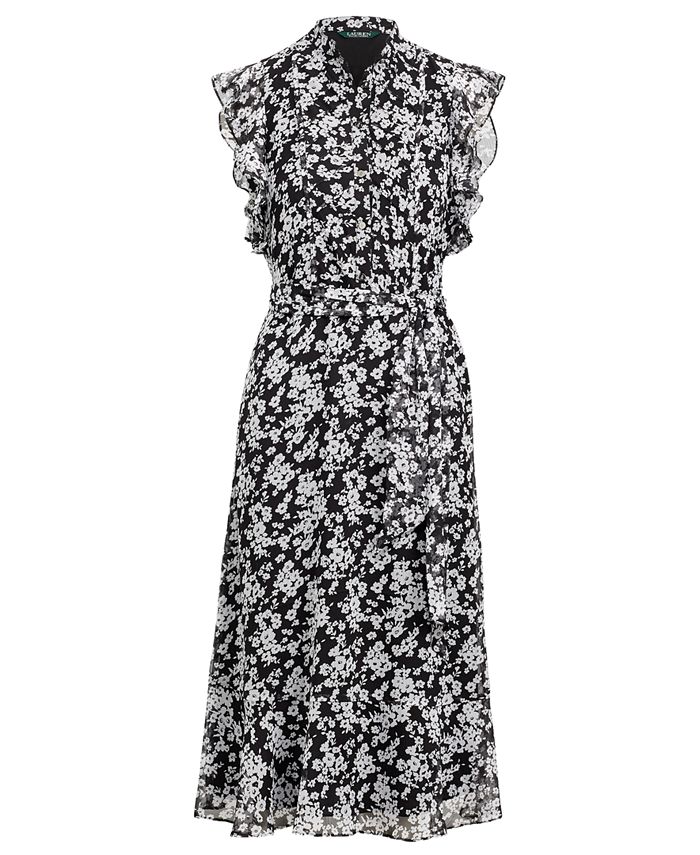 Lauren Ralph Lauren Floral-Print Georgette Dress & Reviews - Dresses ...