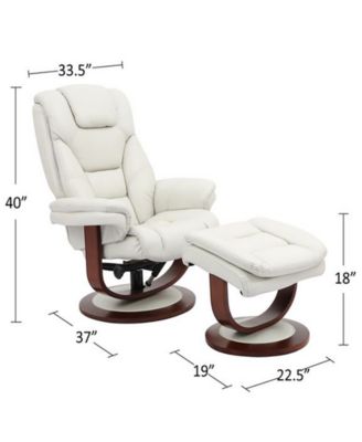 Faringdon Leather Euro Chair & Ottoman