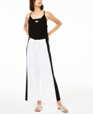 Bar Iii Cross Band Tank Top Colorblocked Wide Leg Pants Created For Macys