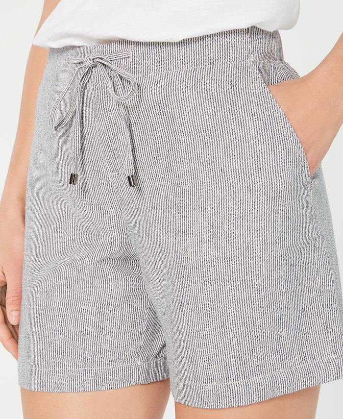 Style & Co Striped Drawstring Shorts, Created for Macy's - Macy's