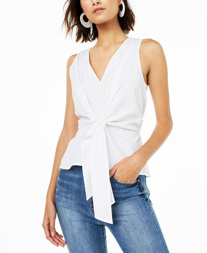 Macy's tie front top sale