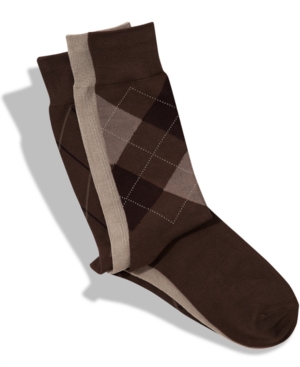 image of Perry Ellis Men-s 3-Pk. Patterned Dress Socks