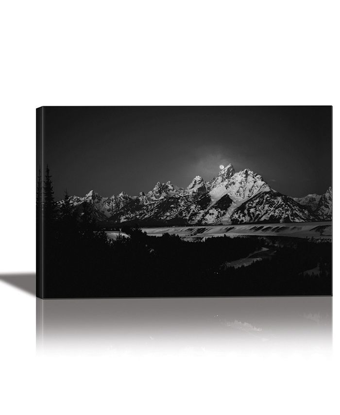 Eurographics Teton Mountains Full Moon Framed Canvas Wall Art - Macy's