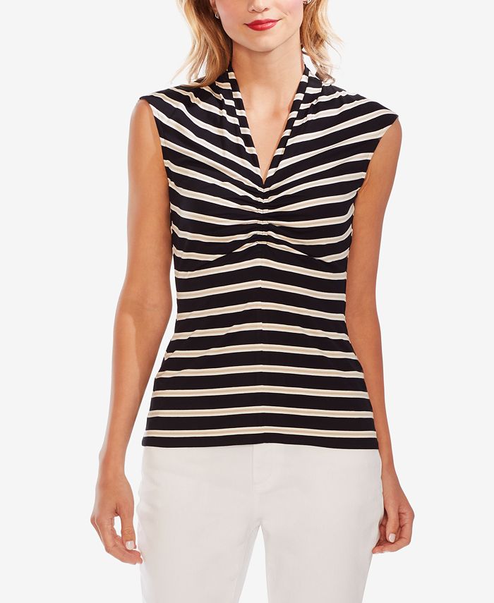 Vince Camuto Striped Ruched Top Macy #39 s
