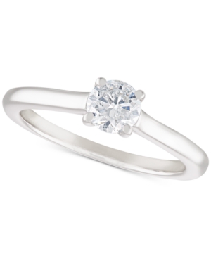 image of Certified Diamond Solitaire Engagement Ring (1/2 ct. t.w.) in 14k White Gold
