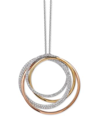 effy diamond circle pendant