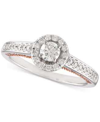 macy's engagement rings rose gold