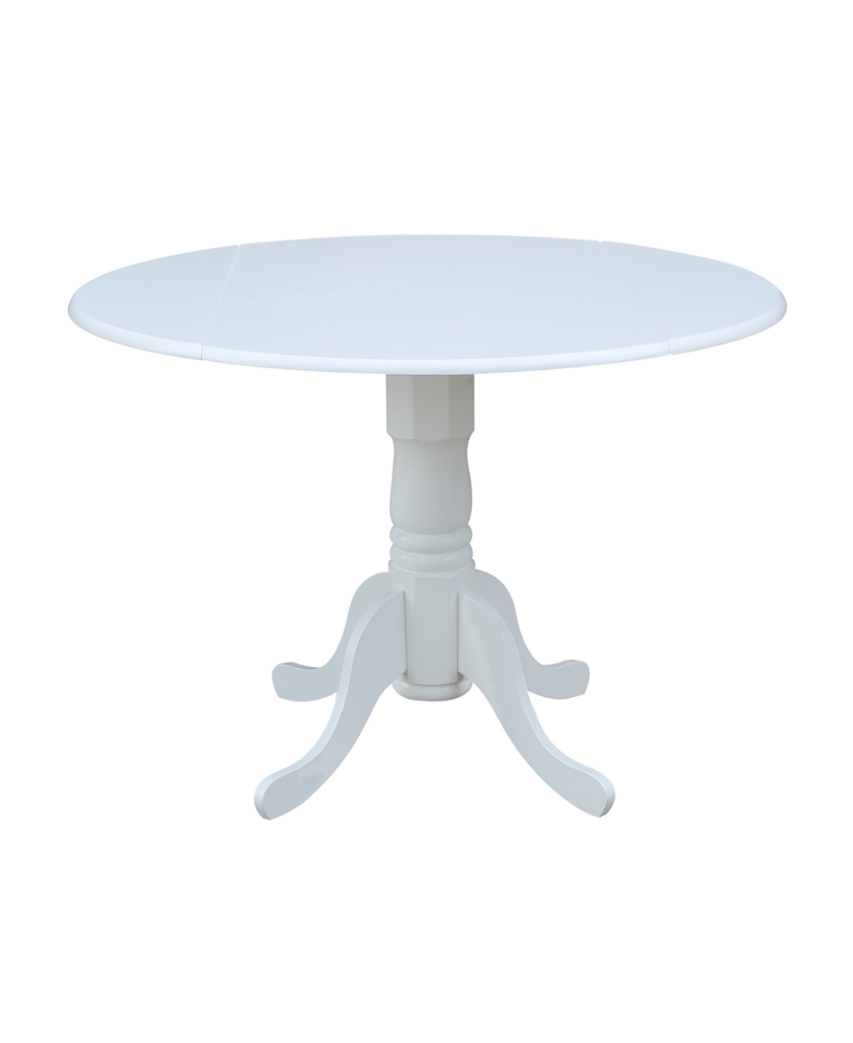 International Concepts 42" Round Dual Drop Leaf Pedestal Table