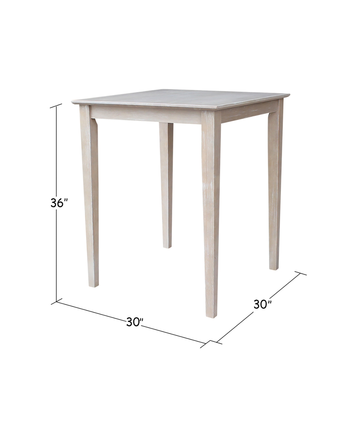 International Concepts Solid Wood Top Table - Counter Height