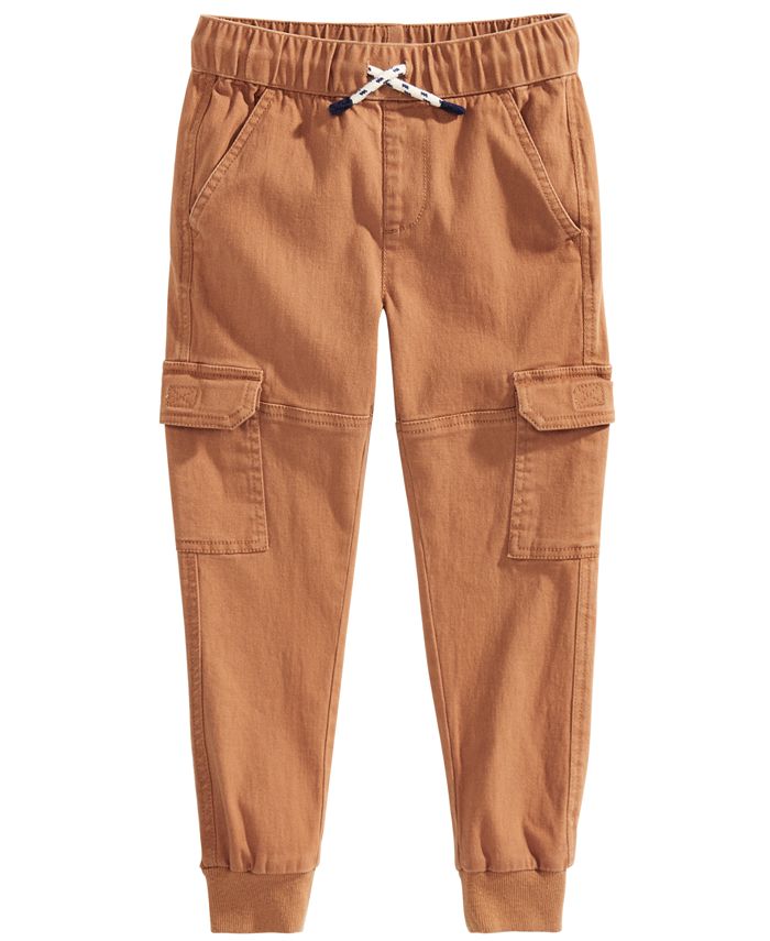 twill cargo joggers