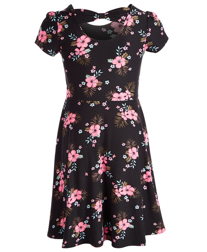Epic Threads Big Girls Floral-Print Bow-Back Dress, Created for Macy's ...