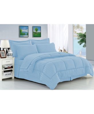 Elegant Comfort Dobby Stripe 8-Pc. Comforter Set, Full/Queen