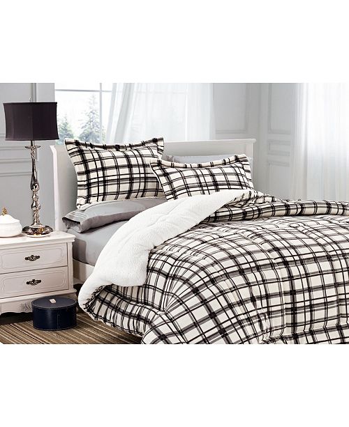 Elegant Comfort Softest Coziest Heavy Weight Plaid Pattern