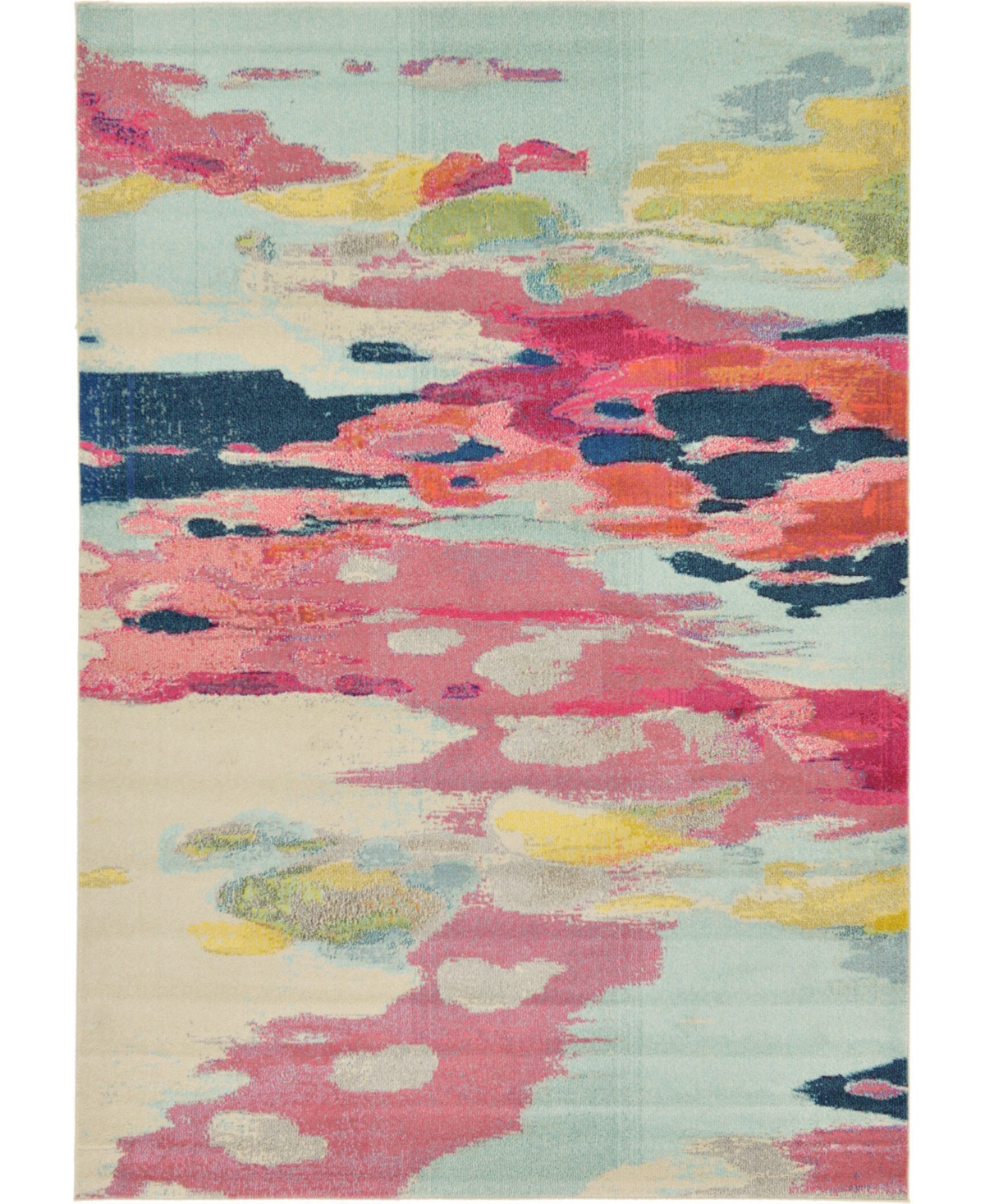 Bayshore Home Newwolf New4 Pink 7' x 10' Area Rug - Pink