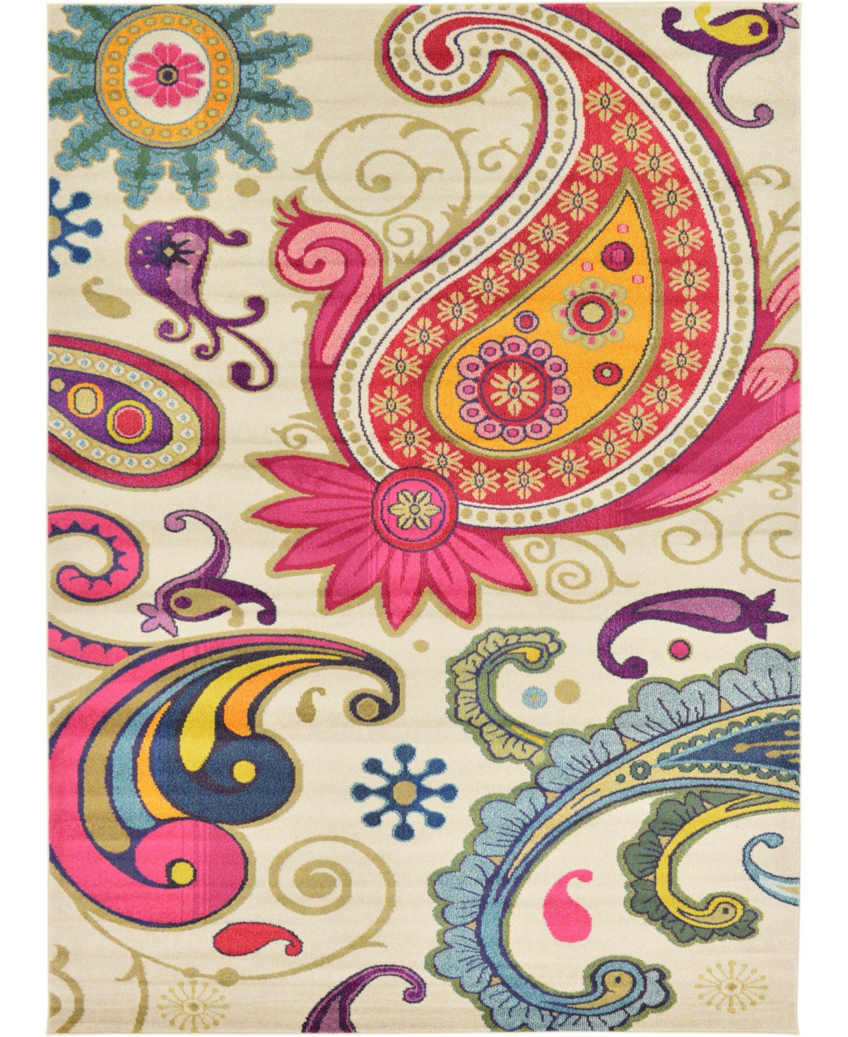 Bayshore Home Newwolf New1 Beige 8' x 11' Area Rug - Beige