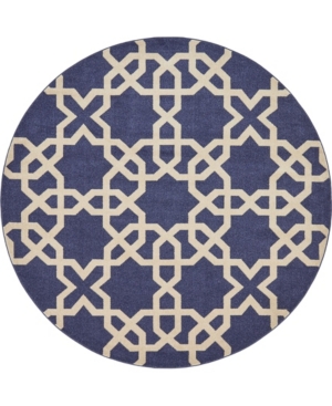 Bridgeport Home Arbor Arb5 Navy Blue 8' x 8' Round Area Rug