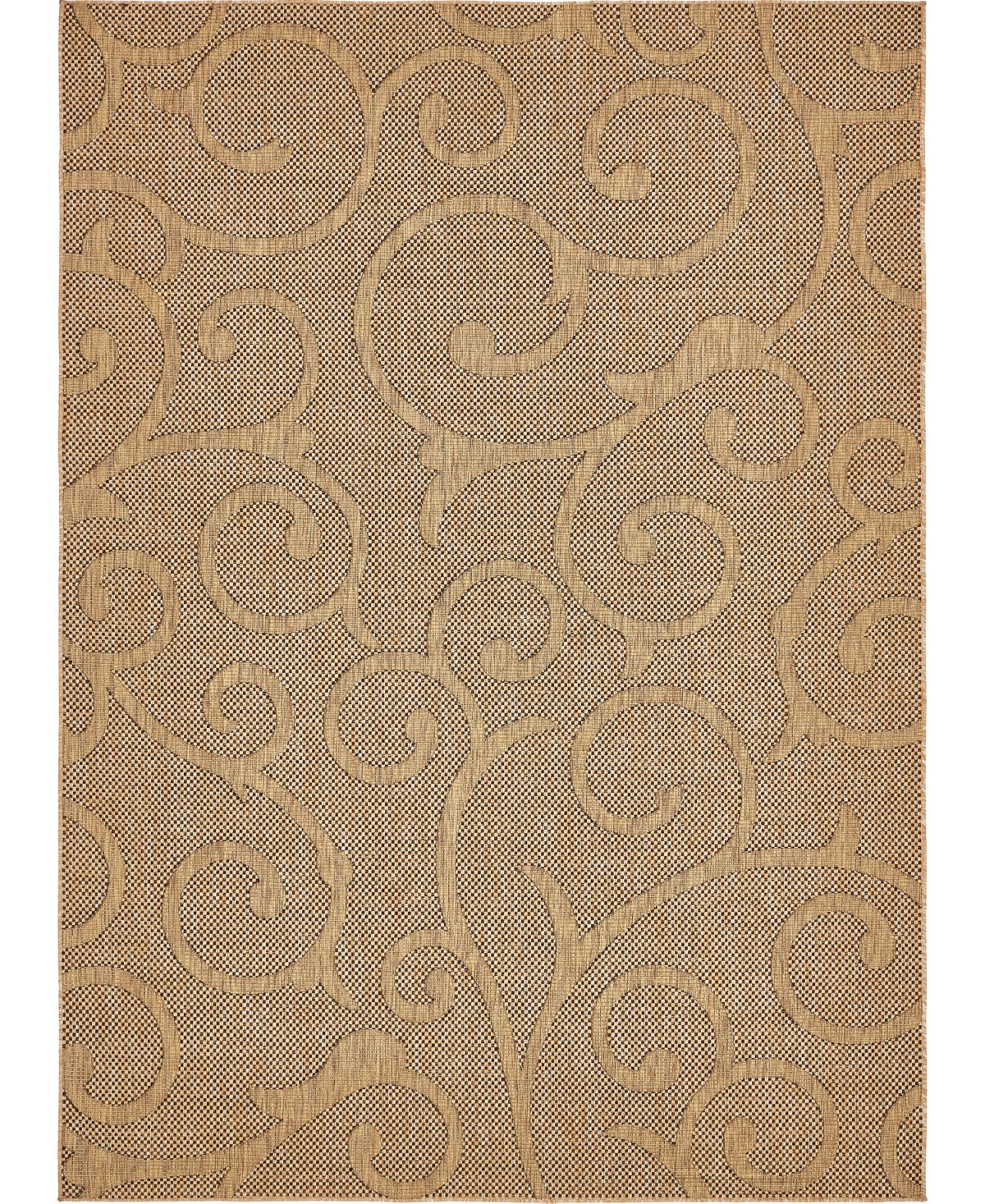Bayshore Home Outdoor Pashio Pas7 8' x 11' 4in Area Rug - Light Brown