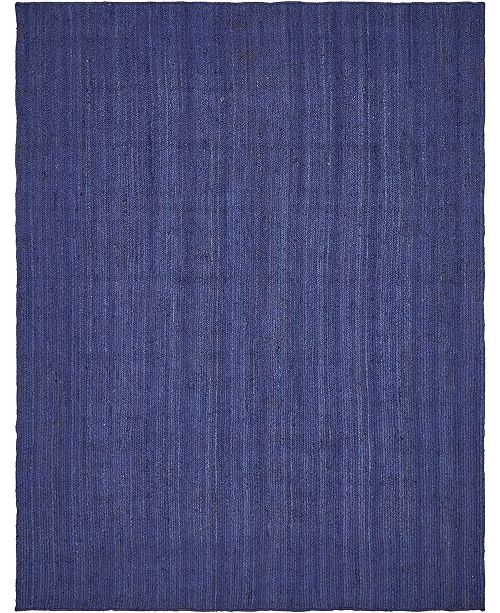 Bridgeport Home Braided Jute B Bjb5 Navy Blue 9 X 12 Area Rug Reviews Rugs Macy S