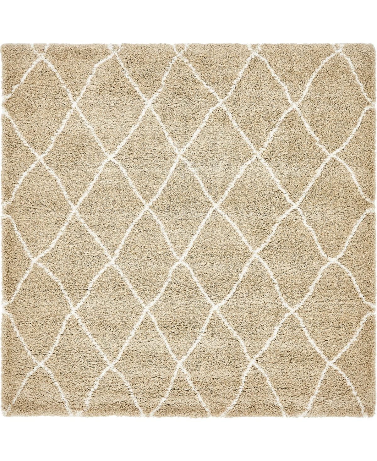 Bayshore Home Fazil Shag Faz3 8' x 8' Square Area Rug - Taupe