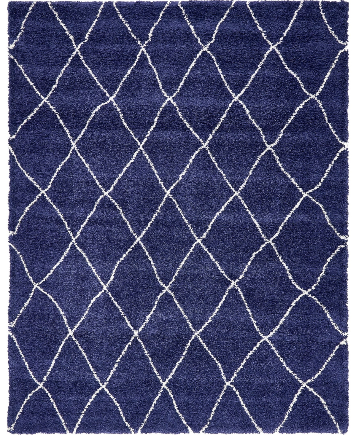 Bayshore Home Fazil Shag Faz3 8' x 10' Area Rug - Navy Blue