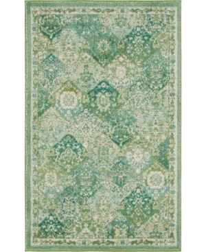Bridgeport Home Closeout! Bayshore Home Lorem Lor2 3' 3" X 5' 3" Area Rug In Green