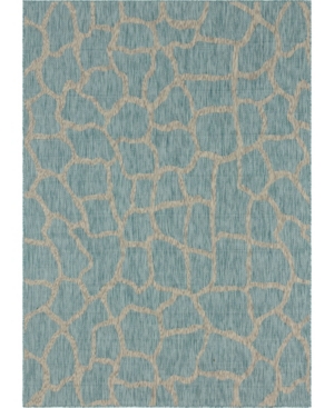Bridgeport Home Pashio Pas7 Light Aqua 8' x 11' 4