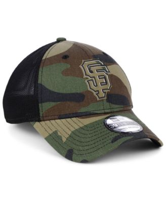 New Era San Francisco 49ers Camo Snapback Hat - Men's Trucker Cap NFL Gear