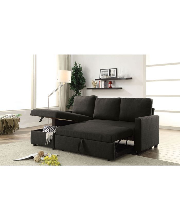 Acme Furniture Hiltons Sectional Sofa with Sleeper and Storage Macy's