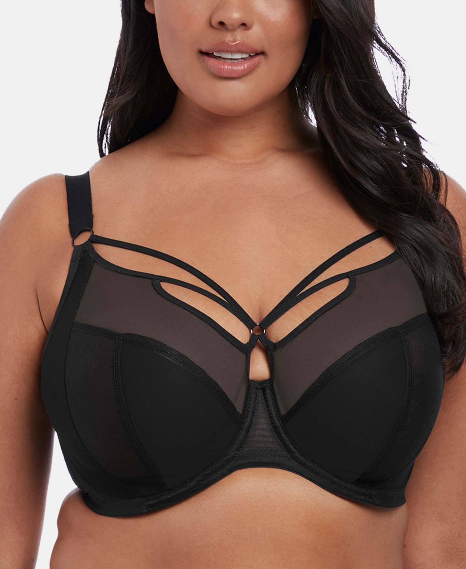 Full Figure Sachi Underwire Strappy Caged Bra EL4350, Online Only