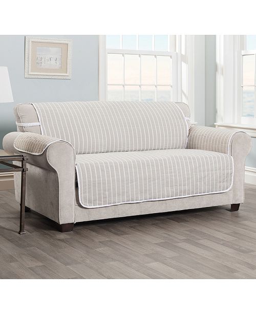P Kaufmann Home Harper Striped Sofa Furniture Cover Slipcover