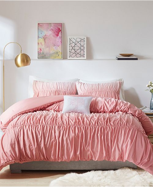 Intelligent Design Ellen Twin Twin Xl 3 Pc Ombre And Ruched