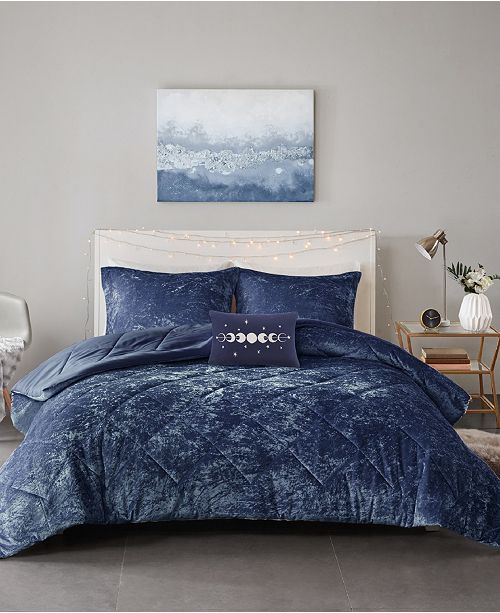 Intelligent Design Felicia Twin Twin Xl 3 Pc Velvet Comforter Set