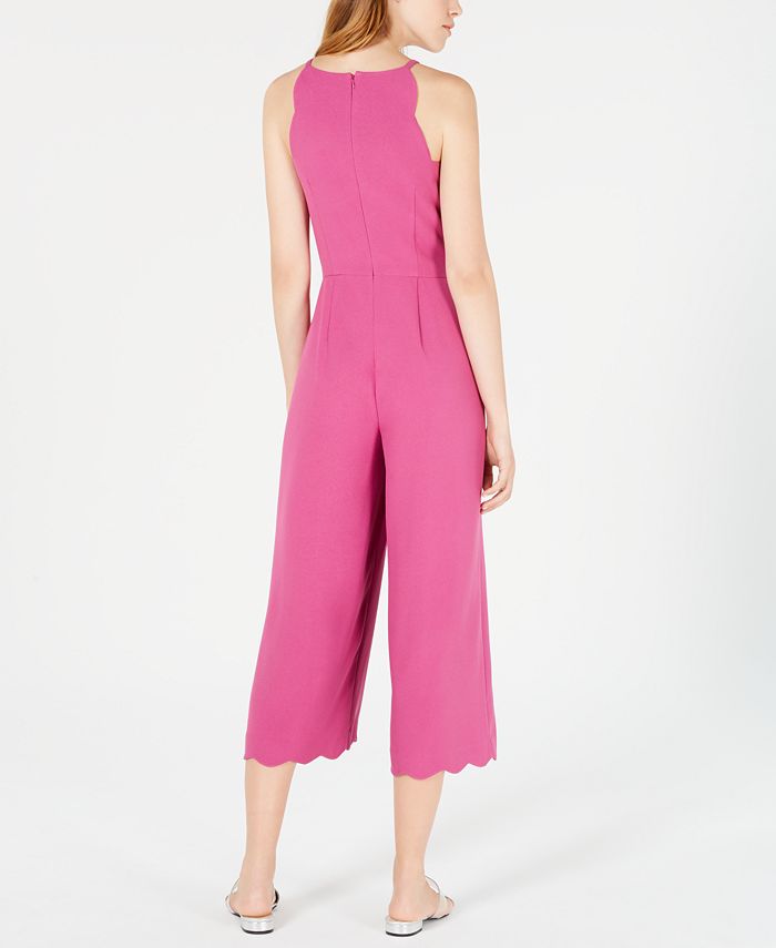 Maison Jules Scalloped Halter Jumpsuit, Created for Macy's - Macy's