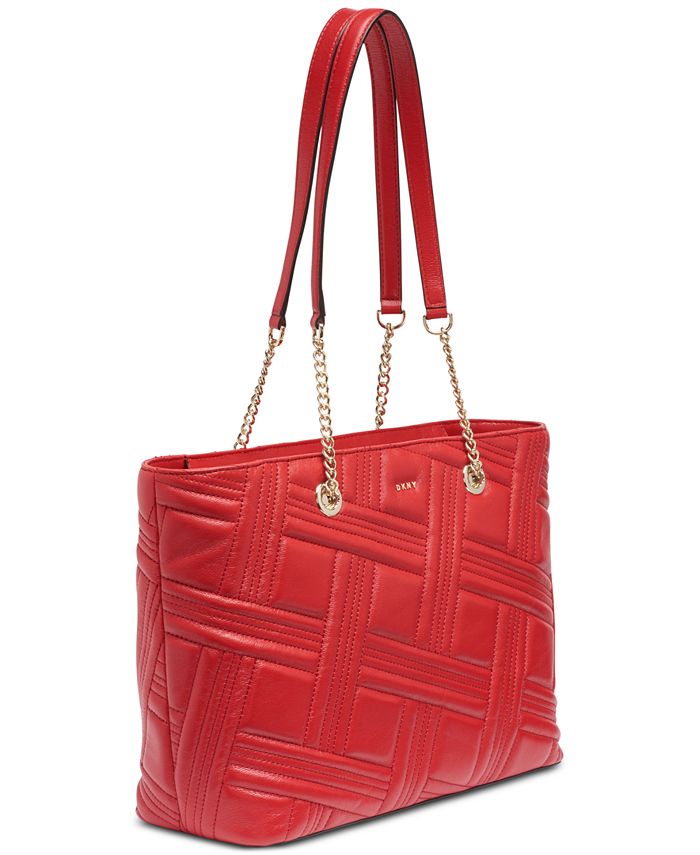 DKNY Allen Leather Chain Tote, Created for Macy's - Macy's