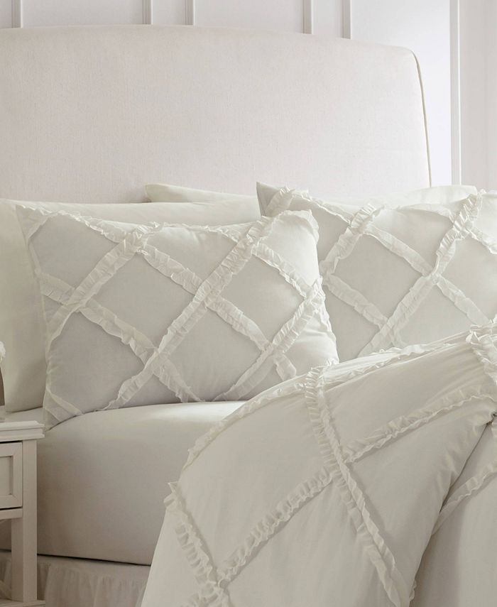 Laura Ashley Adelina White Duvet Set, King & Reviews Duvet Covers