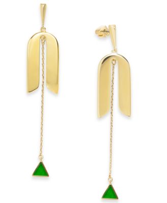kate spade new york - Gold-Tone Stone Linear Pendulum Earrings