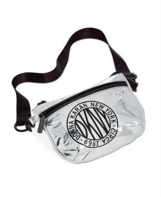 DKNY Metallic-Foil Logo Belt Bag - Macy's