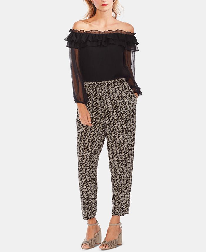 Vince Camuto Printed PullOn Pants Macy's